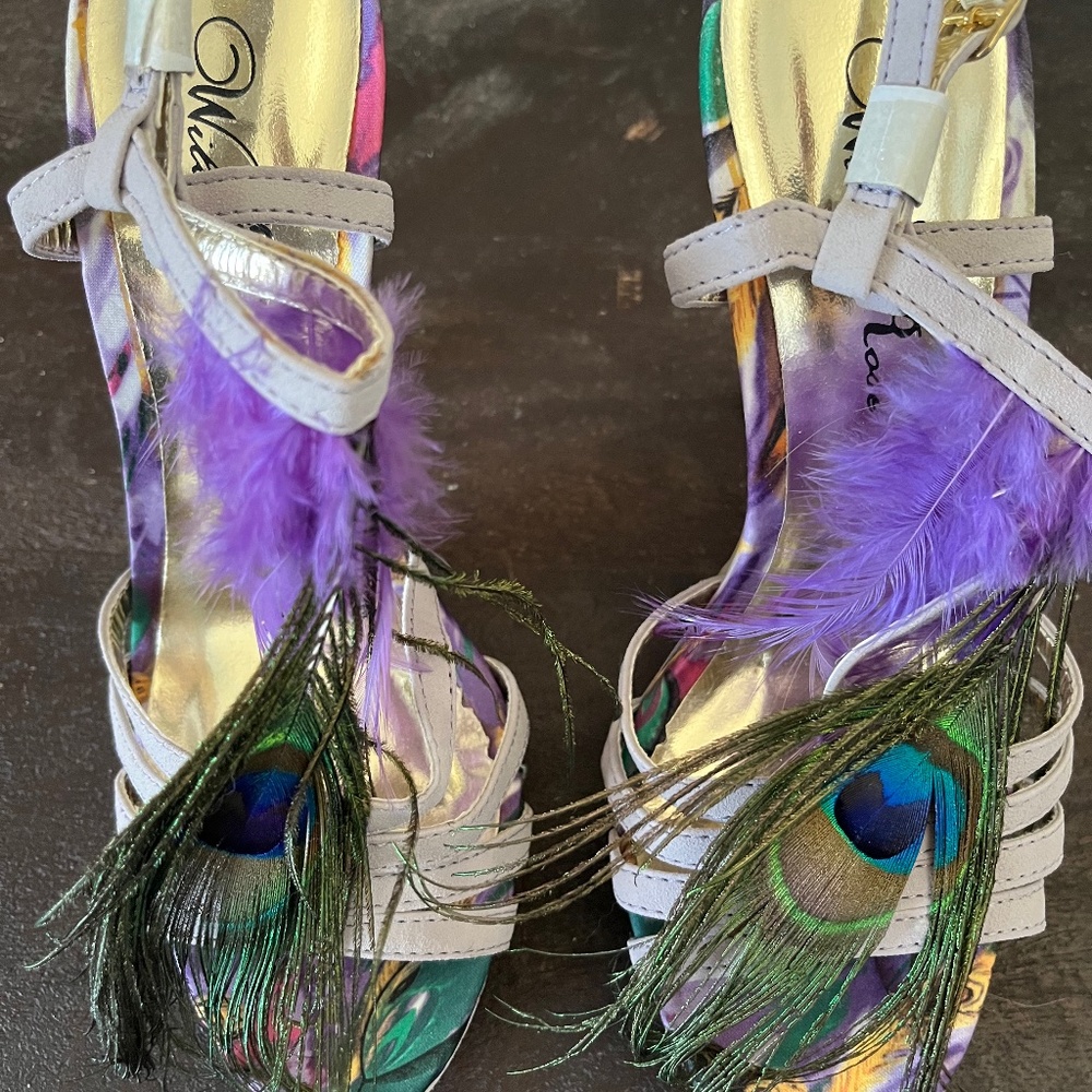 Peacock Feather Heels